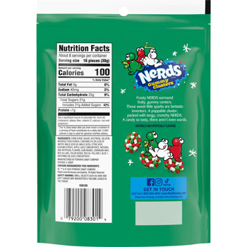 Nerds Holiday Frosty Gummy Clusters, Halloween 8oz Resealable Pouch