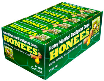 Honees Menthol Eucalyptus Drops - 24Pack (216 Drops Total)