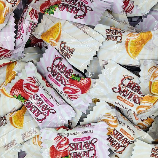 Creme Savers Hard Candy - Orange & Creme + Srawberry & Creme Mix (Individually Wrapped)