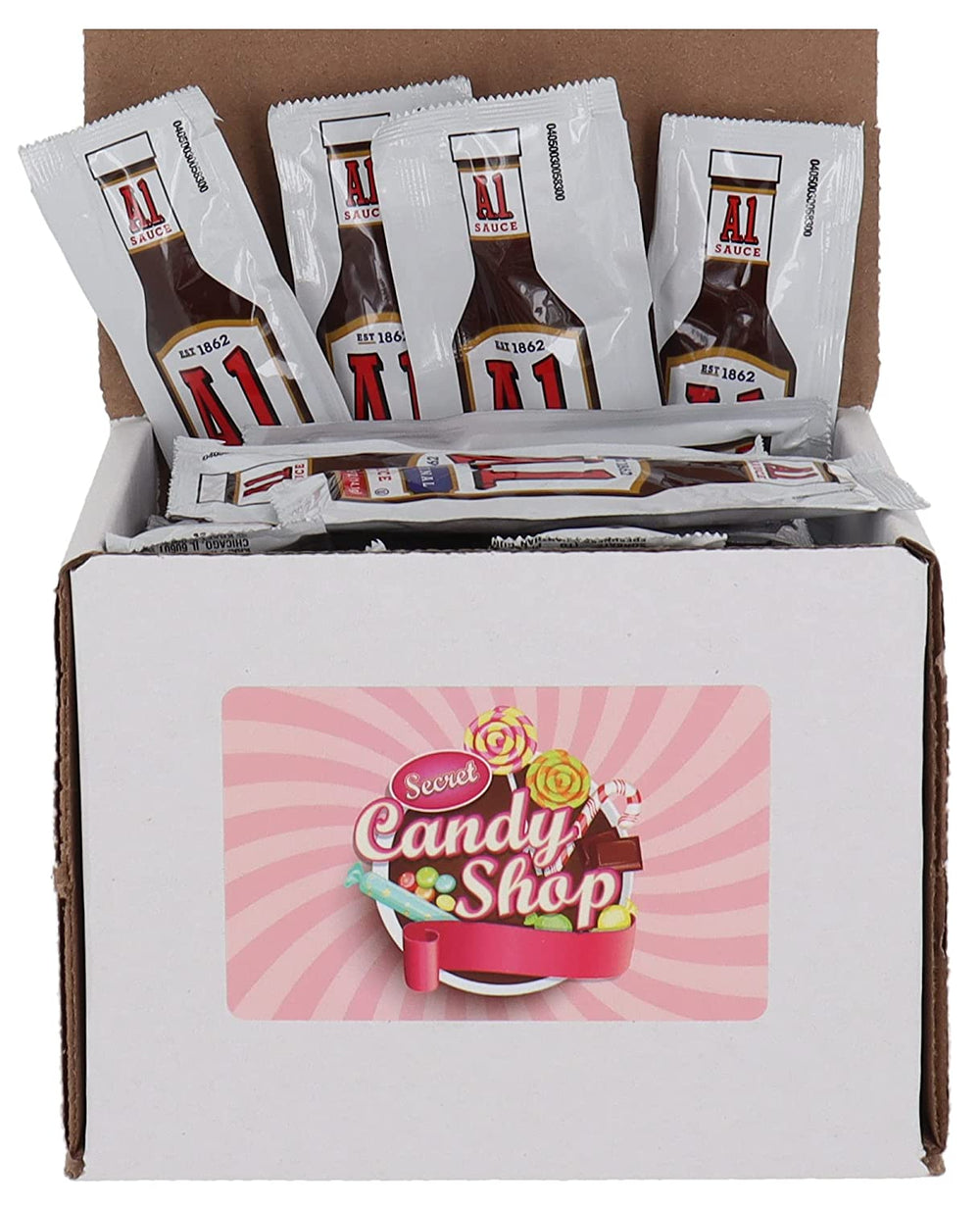 A1 Steak Original Sauce Single Serve Packets Bulk in Box (Pack of 25)