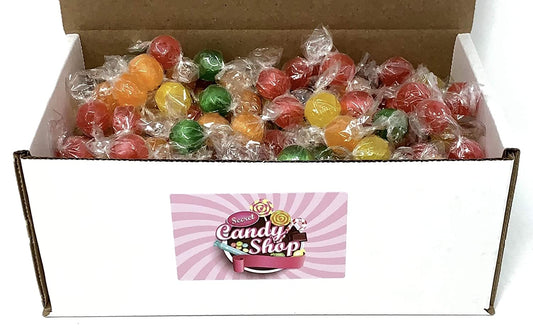 Colombina Sour Fruit Balls Candy in Box, 1.5lb (Individually Wrapped)