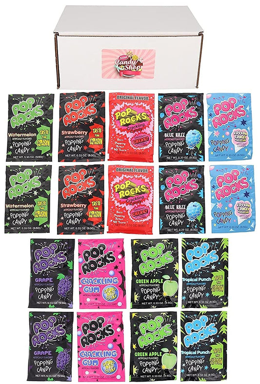 Pop Rocks Pack of 9 Flavors (2 of each, total of 18)