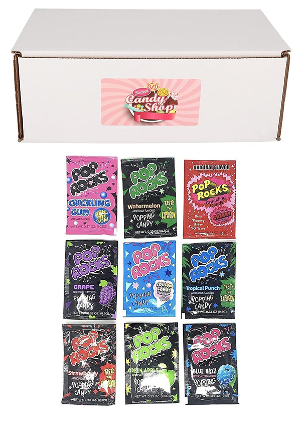 Pop Rocks Popping Candy Variety Pack of 9 Flavors