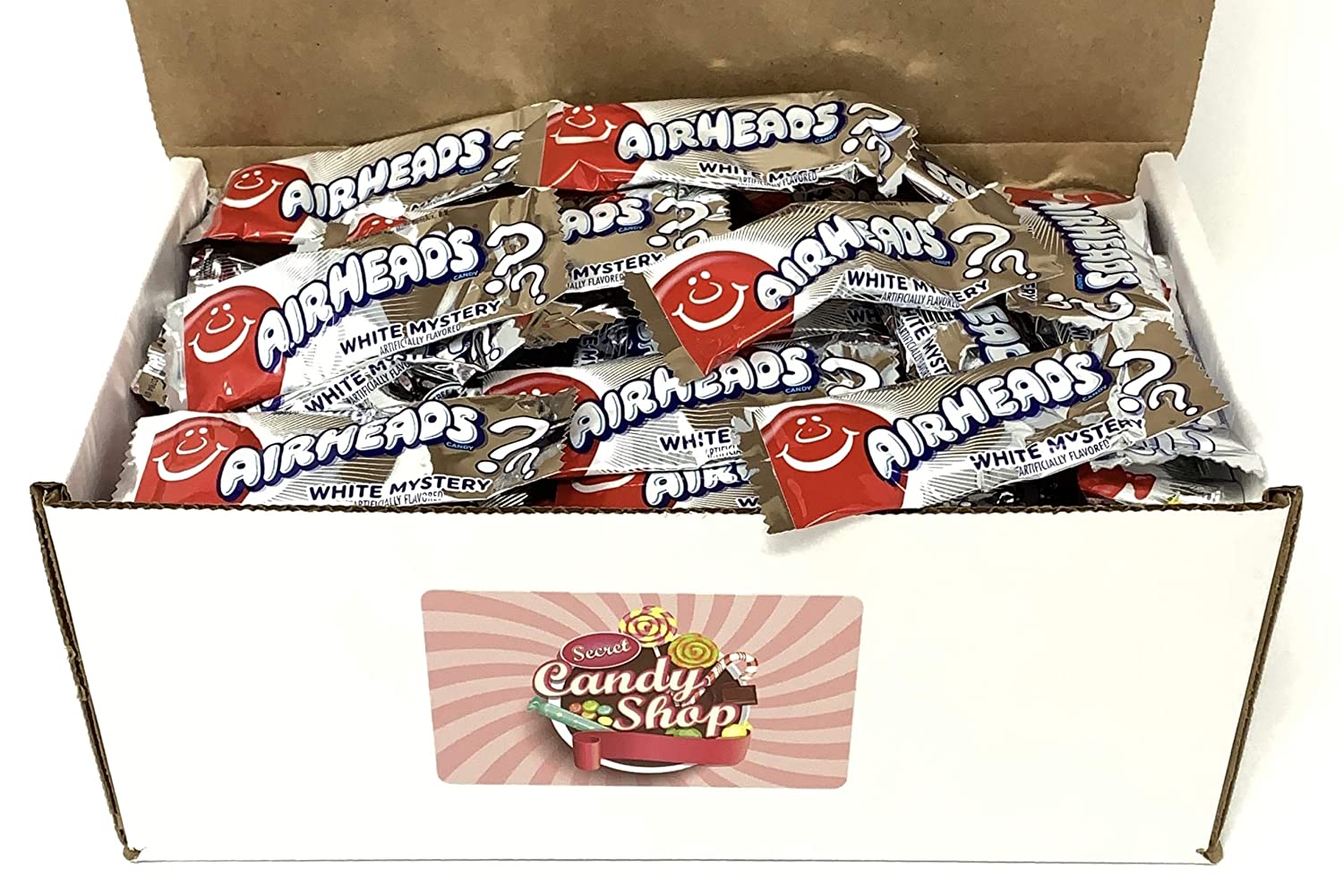 AirHeads White Mystery Taffy Mini Candy in Box, 2lb