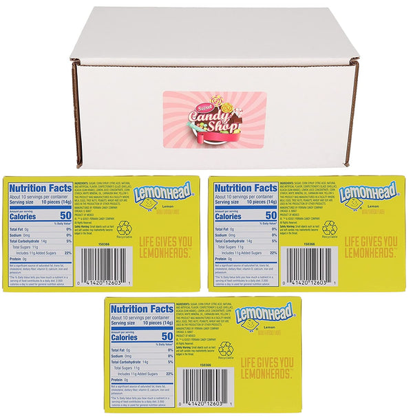 Lemonhead Hard Candy The Original Lemon Candies (Pack of 3)