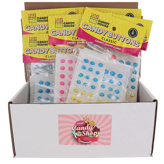 Candy House Candy Buttons 6 Pack (24 Strips) (Individually Wrapped)