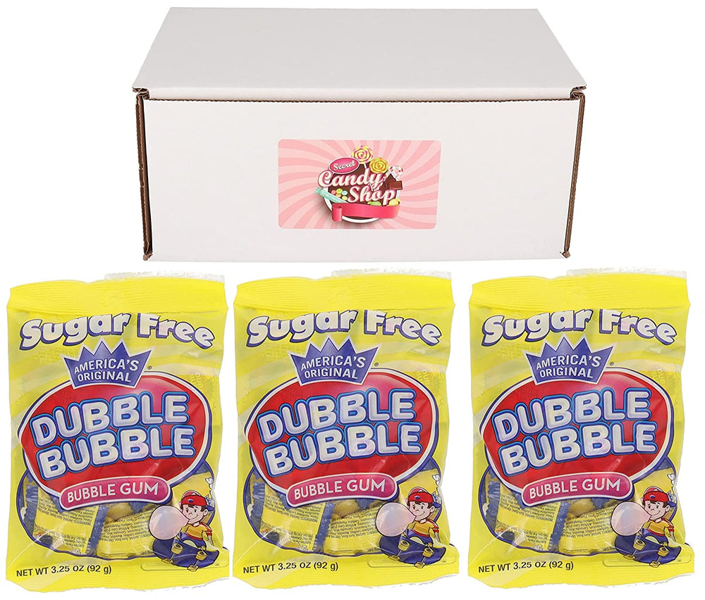 Dubble Bubble Sugar Free Bubble Gum Bag (Pack of 3)
