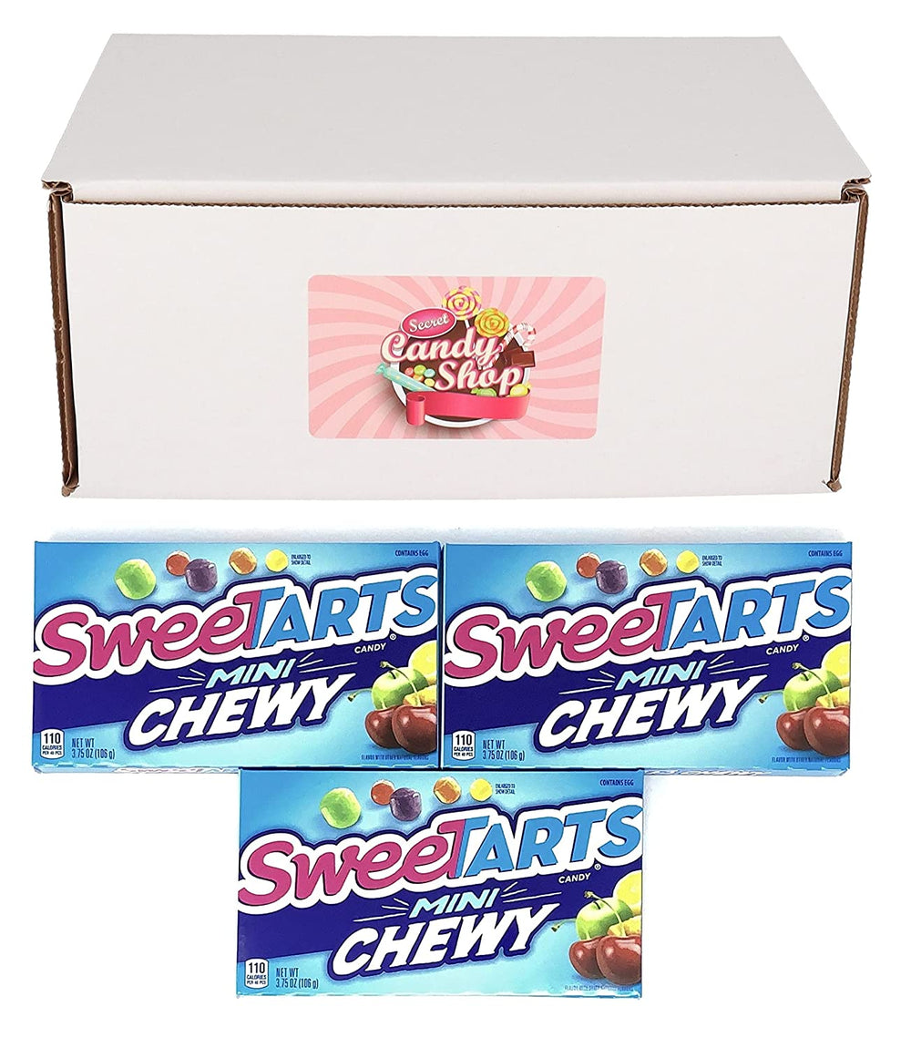 SweeTarts Mini Chewy Candy, 3.75oz Theater Box (Pack of 3)