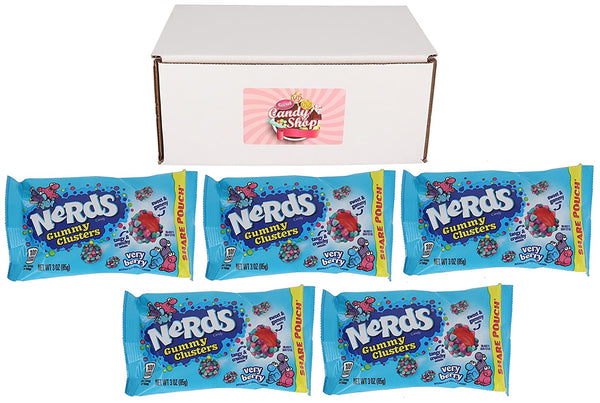 Nerds Gummy Clusters Very Berry Flavor 3oz (Pack of 5)