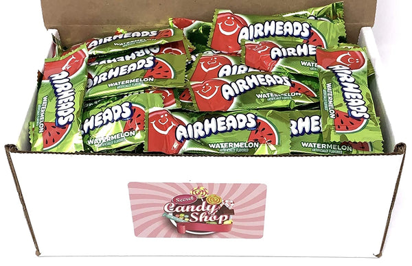 AirHeads Watermelon Taffy Mini Candy in Box, 2lb (Individually Wrapped)