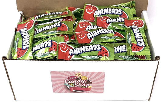 AirHeads Watermelon Taffy Mini Candy in Box, 2lb (Individually Wrapped)