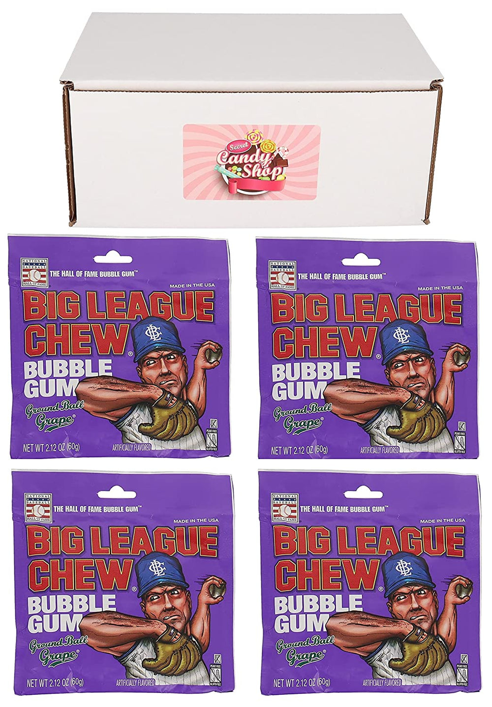 Big League Chew Gum Pack of 4