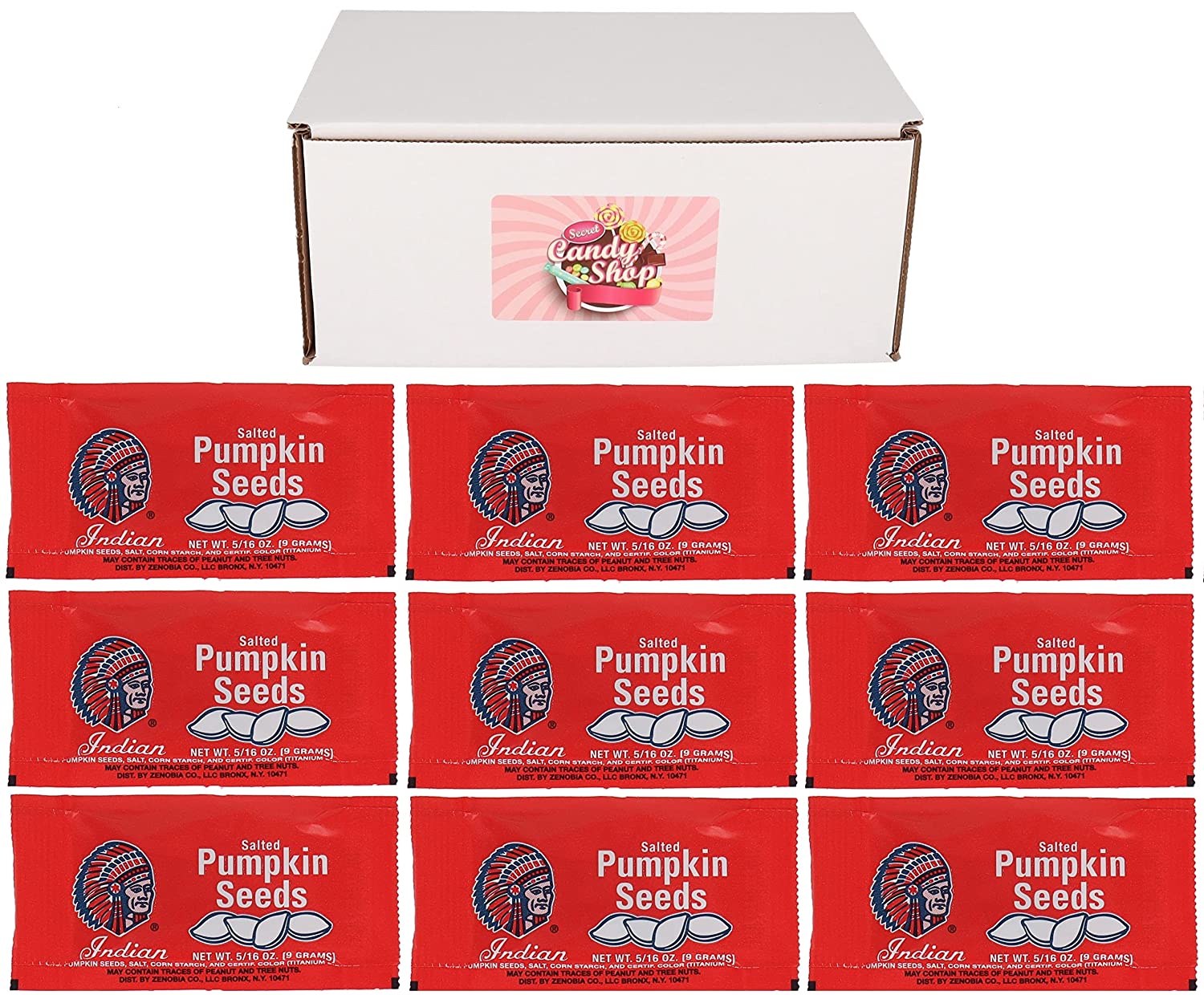 Indian Salted Pumpkin Seeds 5/16oz Bag (Pack of 9)