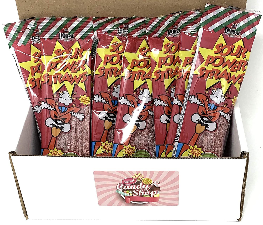 Sour Power Straws Individual Flavors In box (Pack of 8)