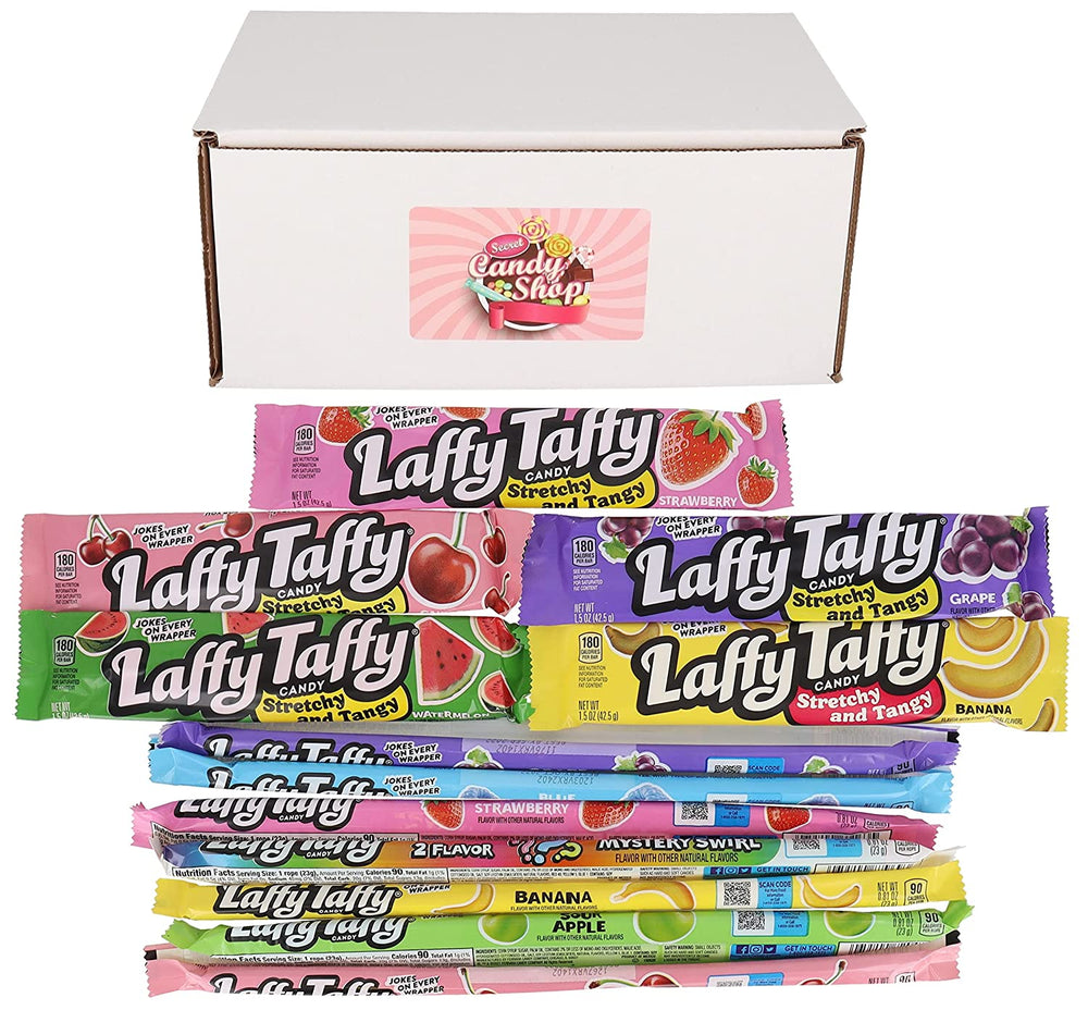 Laffy Taffy Candy Variety Pack of 12 (7 Ropes & 5 Stretch & Tangy) (1 of each, total of 12)