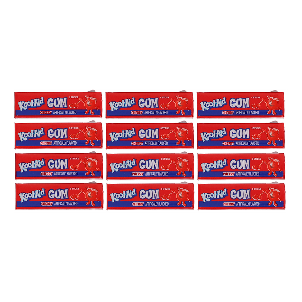Kool-Aid Gum - Cherry (Pack of 12)