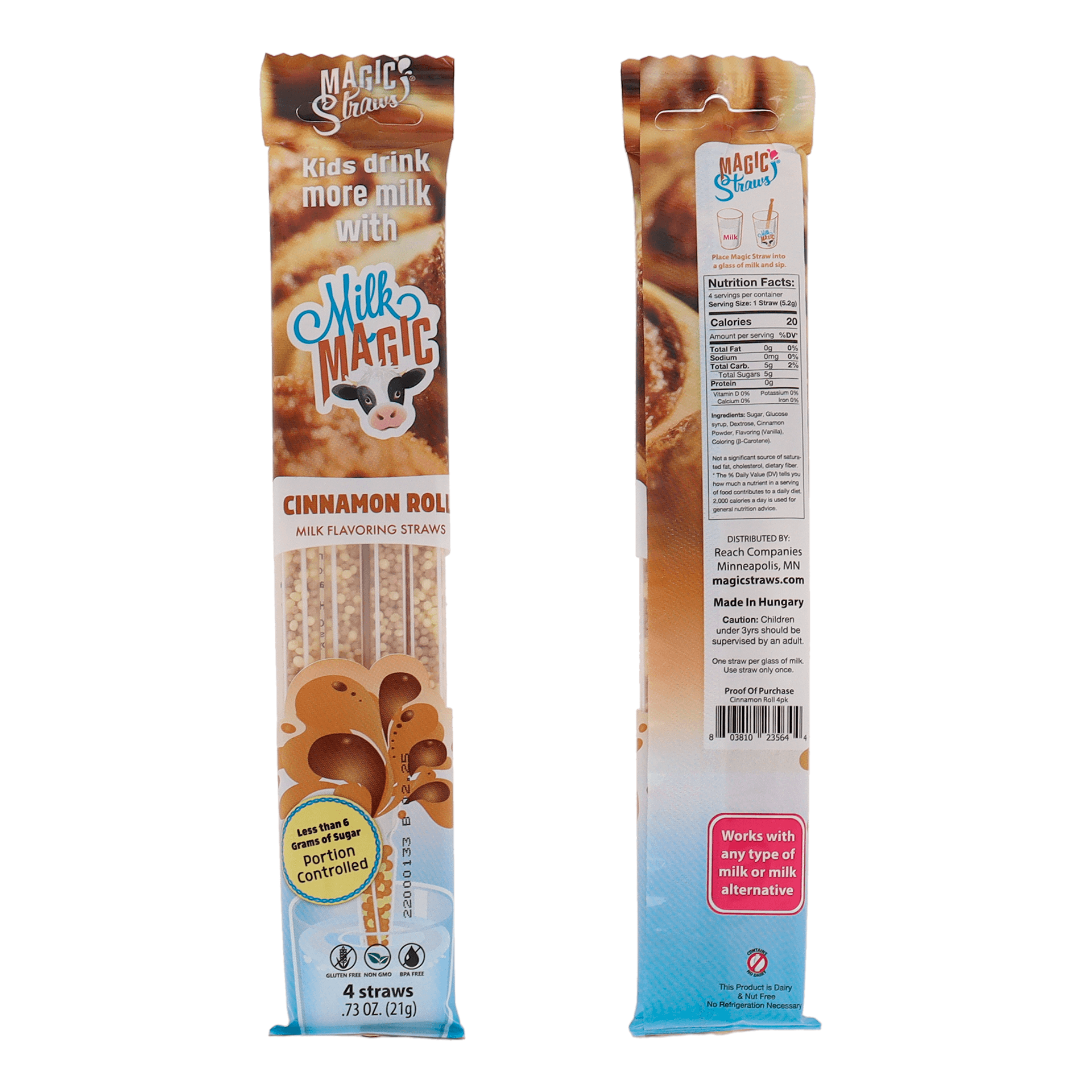Milk Magic Milk Straws - Cinnamon Roll