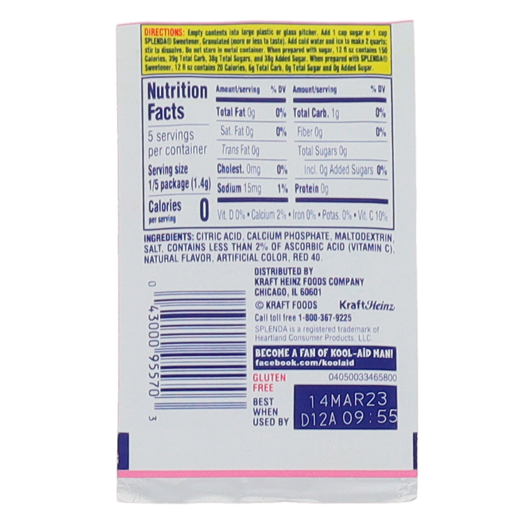 KoolAid Drink Mix Pink Lemonade Secret Candy Shop