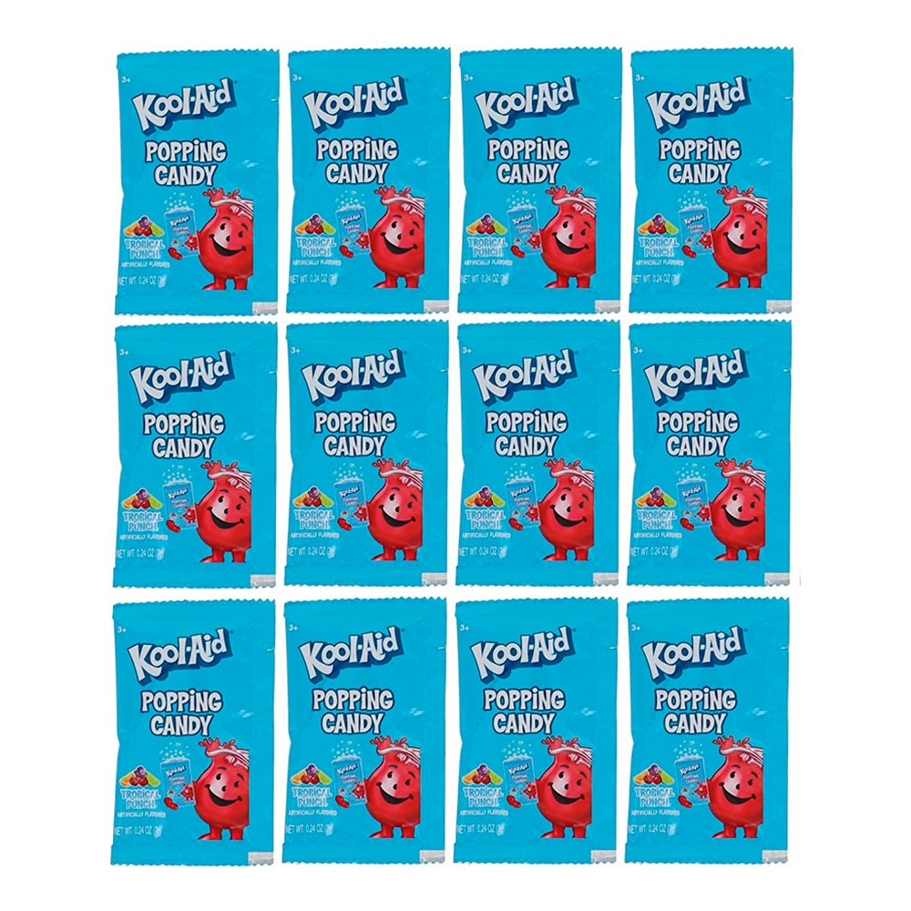 Kool-Aid Popping Candy Large Size - Tropical Punch (Pack of 12)