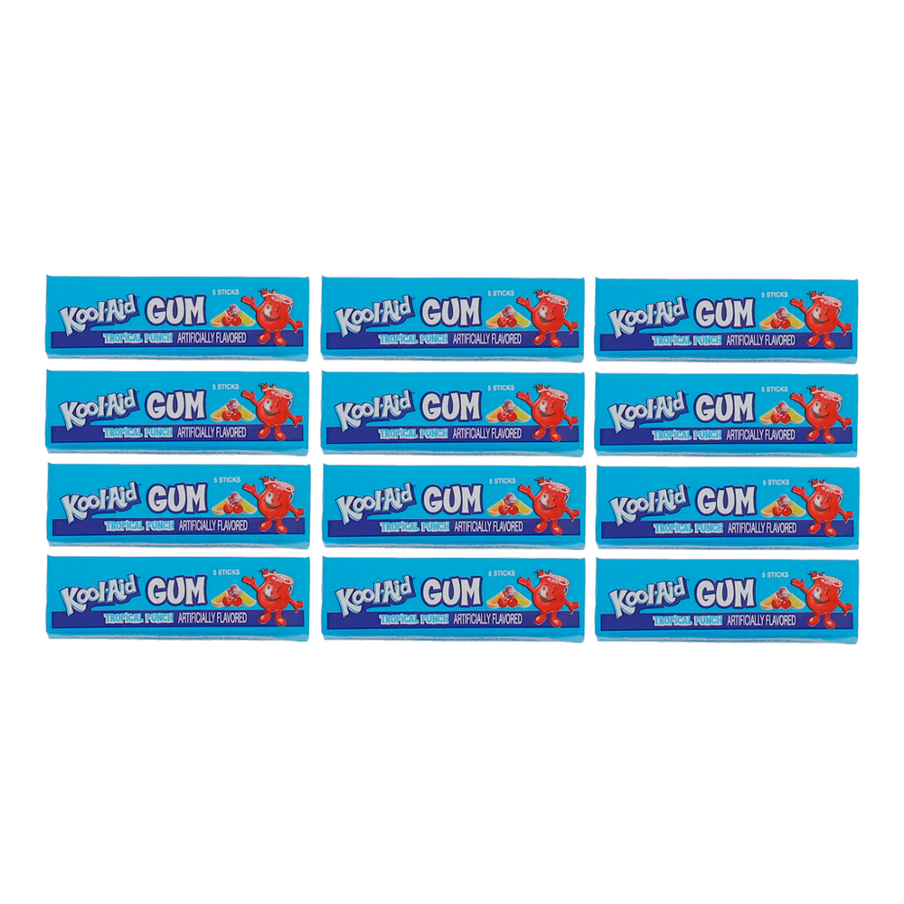 Kool-Aid Gum - Tropical Punch (Pack of 12)